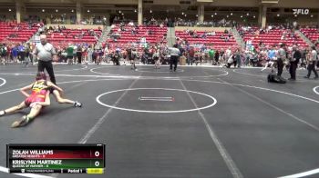 90 lbs Round 5 (6 Team) - Zolah Williams, Greater Heights vs Krislynn Martinez, Queens Of Mayhem