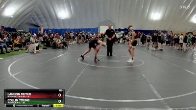 115 lbs Round 7 (8 Team) - Collin Young, Warrior RTC vs Landon Meyer, Noah Mattin`s WA