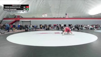 285 lbs Champ. Round 1 - Hunter Crabtree, Manchester vs Peter Marinopoulos, Unattached Illinois