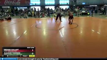 50 lbs Champ. Round 1 - Brooks Gallant, Husky Wrestling Club vs Eleanor Thomson, North Alabama Elite Wrestling