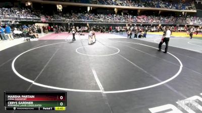 5A 107 lbs Cons. Round 1 - Cerys Gardner, Rosenberg Lamar Consolidated vs Marsha Partain, Comal Davenport