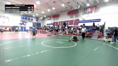 126 lbs 1st Place Match - Aaron Gonzalez, Silverback Wrestling Club vs Joshua Quintero, Los Alamitos High School