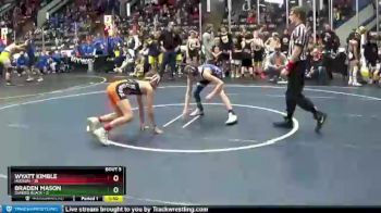 85 lbs Round 3 (4 Team) - Wyatt Kimble, Hudson vs Braden Mason, Dundee Black