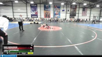 88 lbs Rd# 2 10:30am Friday - Creu Canterbury, PA Blue vs Nick Kershisinik, Ranger Wrestling Club
