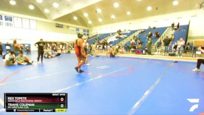 175 lbs 5th Place Match - Rex Topete, South Hills High School Wrestl vs Travis Coleman, 951 Wrestling Club