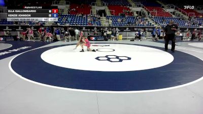 100 lbs Cons. Sub-rd Of 32 - Ella Giallombardo, MI vs Kenzie Johnson, OK