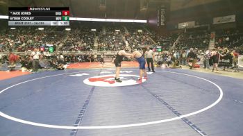 3A-285 lbs Champ. Round 1 - Ayden Cooley, Mountain View vs Jace Jones, Douglas