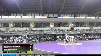 157 lbs Quarters & 1st Wb (16 Team) - Ayden Christensen, Norfolk vs Aidan McKinney, Manhattan HS