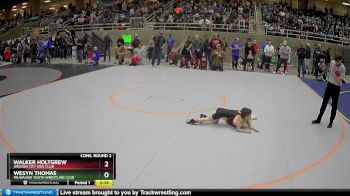 49 lbs Cons. Round 2 - Walker Holtgrew, Oregon City Kids Club vs Wesyn Thomas, Milwaukie Youth Wrestling Club