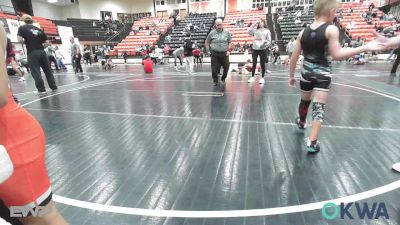 61 lbs Semifinal - Lane Caughron, Tahlequah Wrestling Club vs James Evans, Bartlesville Wrestling Club