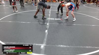 115 lbs Semifinal - Jacob Higgins, Unaffiliated vs Josiah Bailey, LA Elite Wrestling