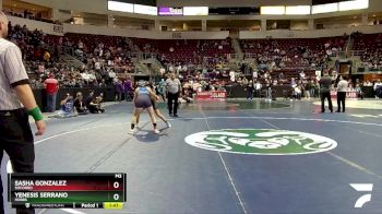 Girls 120 lbs Champ. Round 1 - Sasha Gonzalez, Socorro vs Yenesis Serrano, Hobbs