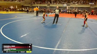 65 lbs Semis (4 Team) - Maxwell Dinh, Centennial vs Madden Peters, Wabasso