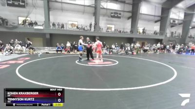 157 lbs Cons. Round 2 - Kohen Kraxberger, OR vs Tennyson Kurtz, WA