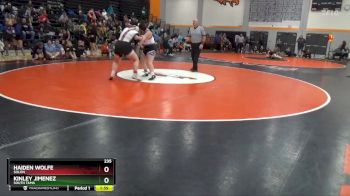 235 lbs Quarterfinal - Haiden Wolfe, Solon vs Kinley Jimenez, South Tama