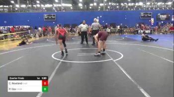 123 lbs Quarterfinal - Carson Rowland, Chatfield vs Peyton Cox, Champaign Wrestling Club