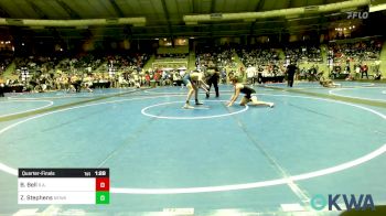 132 lbs Quarterfinal - Brendan Bell, R.a.w. vs Zander Stephens, Newkirk Takedown Cub