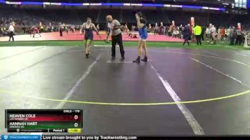 Girls - 170 lbs Cons. Round 3 - Heaven Cole, Loy Norrix HS vs Hannah Hart, Owosso HS