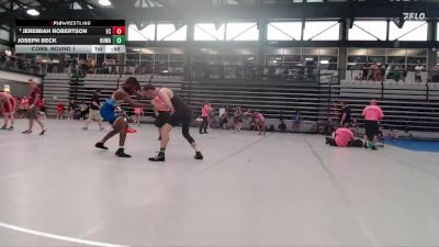 158-174 lbs Cons. Round 1 - Jeremiah Robertson, Eureka College vs Joseph Beck, One Unit Wrestling Academy