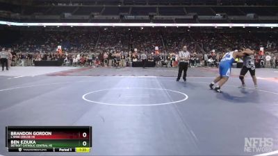 D1-285 lbs Champ. Round 1 - Brandon Gordon, L`Anse Creuse HS vs Ben Eziuka, Detroit Catholic Central HS