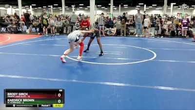 68 lbs Round 1 (10 Team) - Kaedrick Brown, FL Scorpions vs Brody Girch, Finger Lakes Elite