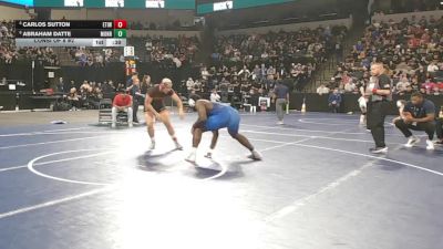 285 lbs Consi Of 8 #2 - Carlos Sutton, Etiwanda (SS) vs Abraham Datte, Monroe (LA)