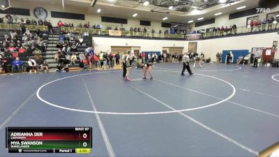 132 lbs Semifinal - Mya Swanson, Rhinelander vs Adrianna Der, Ladysmith