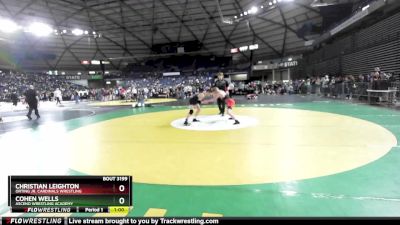 120 lbs Champ. Round 2 - Cohen Wells, Ascend Wrestling Academy vs Christian Leighton, Orting Jr. Cardinals Wrestling