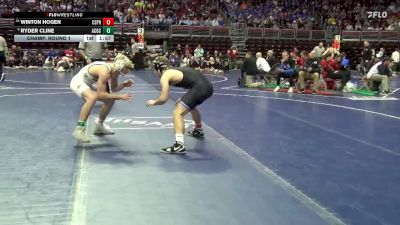 1A-150 lbs Champ. Round 1 - Ryder Cline, AC/GC vs Winton Hogen, Central Springs
