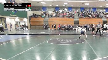 120 lbs Champ. Round 1 - Santiago Valdez-Pinon, San Clemente vs Isaiah Lopez, Casteel