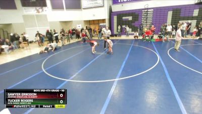 95 lbs Quarterfinal - Sawyer Eriksson, Aviator Wrestling Academy vs Tucker Rogers, Alta Wings Wrestling