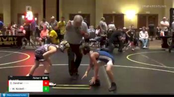 70 lbs Cons. Round 2 - Wes Nickell, Cushing Tigers vs Chance Gardner, Crossface Cradle Wrestling Academy