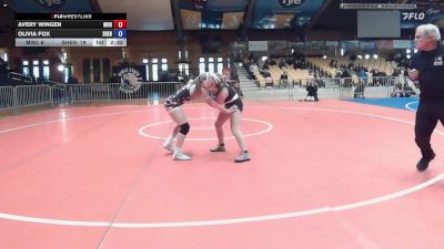 132 kg Rr Rnd 1 - Avery Wingen, Minisink Valley vs Olivia Fox, Shenendehowa