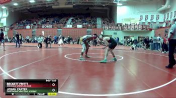 138 lbs Champ. Round 2 - Josiah Carter, Contenders Wrestling Academy vs Beckett Fritts, Zionsville Wrestling Club