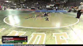 1 lbs Quarterfinal - Teyten Flores, Lake Roosevelt vs Lucas Swogger, Willapa Valley