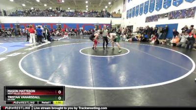 175 lbs Cons. Round 2 - Tristan Vanarsdall, Selkirk vs Mason Matteson, West Valley (Spokane)