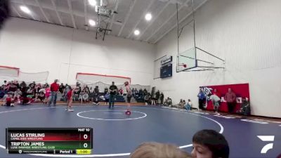 102 lbs Round 1 - Lucas Stirling, Camel Kids Wrestling vs Tripton James, Lusk Rawhide Wrestling Club