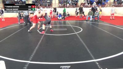160_B lbs Round Of 32 - Porter Moore, Fort Cherry vs Dallas Short, Carlisle
