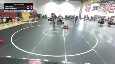 126-135 lbs Round 1 - Monica Gomez, Rosemead Panther Wrestling vs Faith Bree, Independant