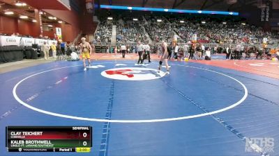 2A-144 lbs Semifinal - Clay Teichert, Cokeville vs Kaleb Brothwell, Lingle-Ft. Laramie/Southeast