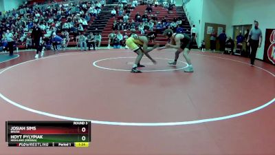 126 lbs Round 3 - Hoyt Pylypiak, Highland (Medina) vs Josiah Sims, Brush