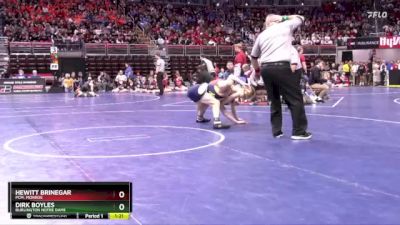 2A-150 lbs Champ. Round 2 - Hewitt Brinegar, PCM, Monroe vs Dirk Boyles, Burlington Notre Dame