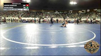 140 lbs Quarterfinal - Ashton Gonzales, ALL AMERICAN WRESTLING CLUB vs Boone Smith, Mighty Bluebirds