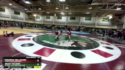 140 lbs Round 1 - Maverick Mellegard, Lennox Youth Wrestling vs Brody McCann, Sturgis Youth Wrestling Club