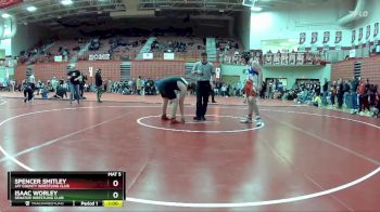 215 lbs Cons. Round 3 - Isaac Worley, Senator Wrestling Club vs Spencer Smitley, Jay County Wrestling Club