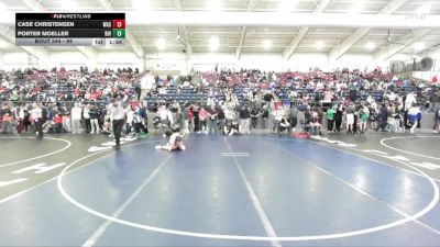 98 lbs Champ. Round 1 - Porter Moeller, Riverton vs Case Christensen, Wasatch