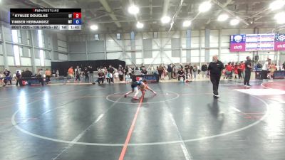 12U Girls - 87 lbs Cons. Round 3 - Kynlee Douglas, UT vs Timber Hernandez, MT