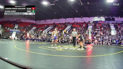 150 lbs Semifinals (8 Team) - Blake Cosby, Dundee HS vs Landon Fance-Coulson, Allegan HS