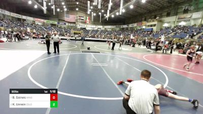 90 lbs Quarterfinal - Braden Gaines, Windsor vs Kel Unrein, Colorado Outlaws