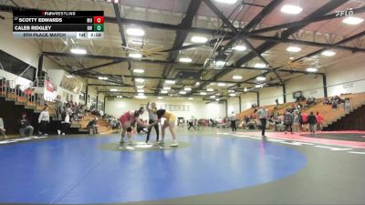 285 lbs 5th Place Match - Scotty Edwards, Muskingum University vs Caleb Ridgley, Baldwin Wallace